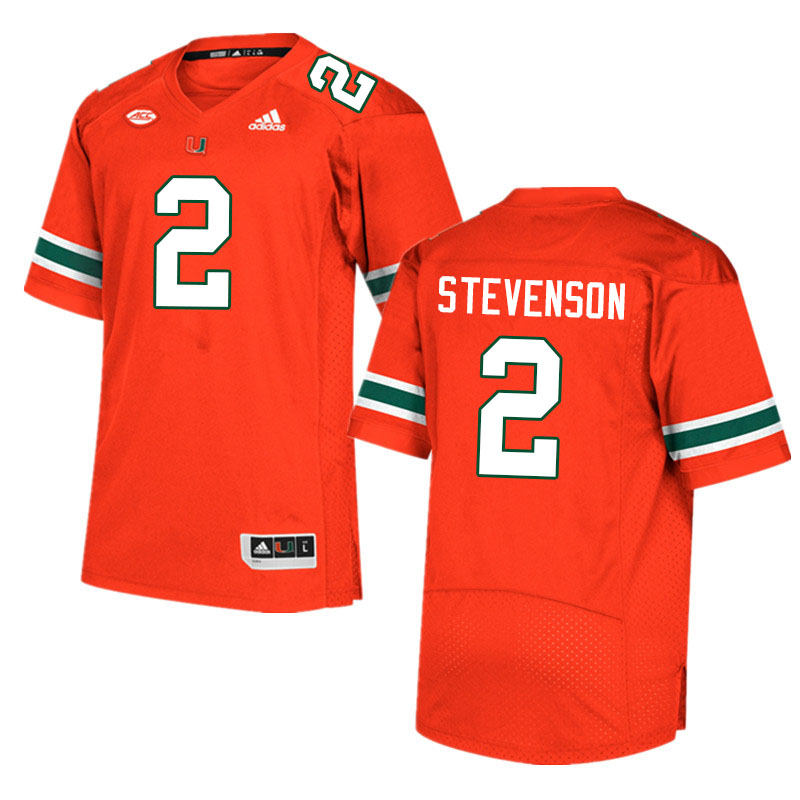 Men #2 Tyrique Stevenson Miami Hurricanes College Football Jerseys Sale-Orange - Click Image to Close